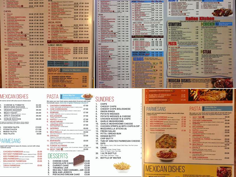 Romeo's Pizza Menu