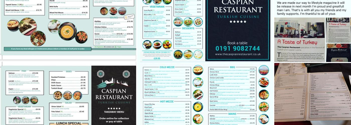 Caspian Restaurant Turkish Cuisine Menu