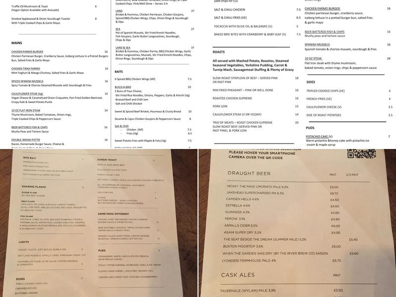 The Bridge Tavern Menu