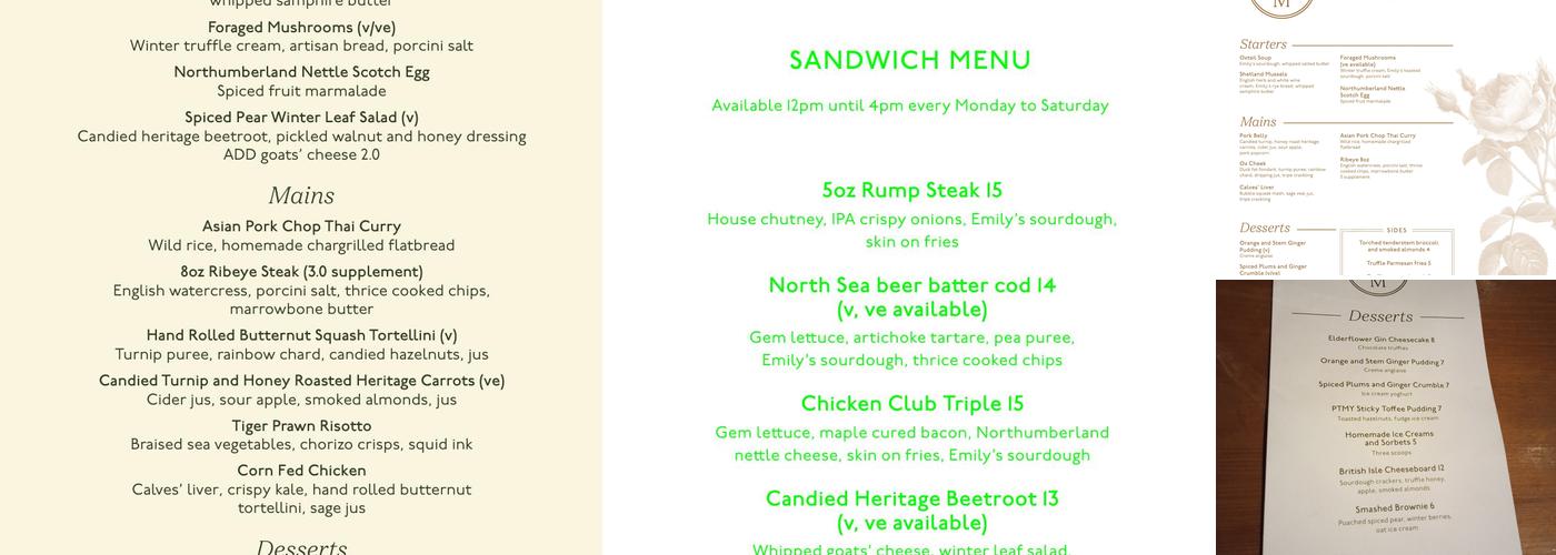 Pleased To Meet You Menu