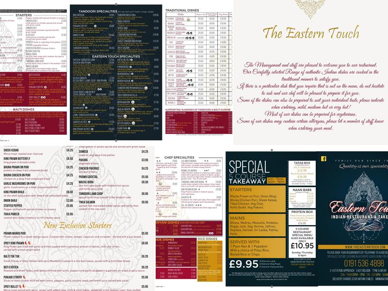 Eastern Touch Menu