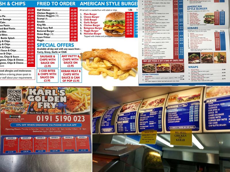 Karls Golden Fry Menu