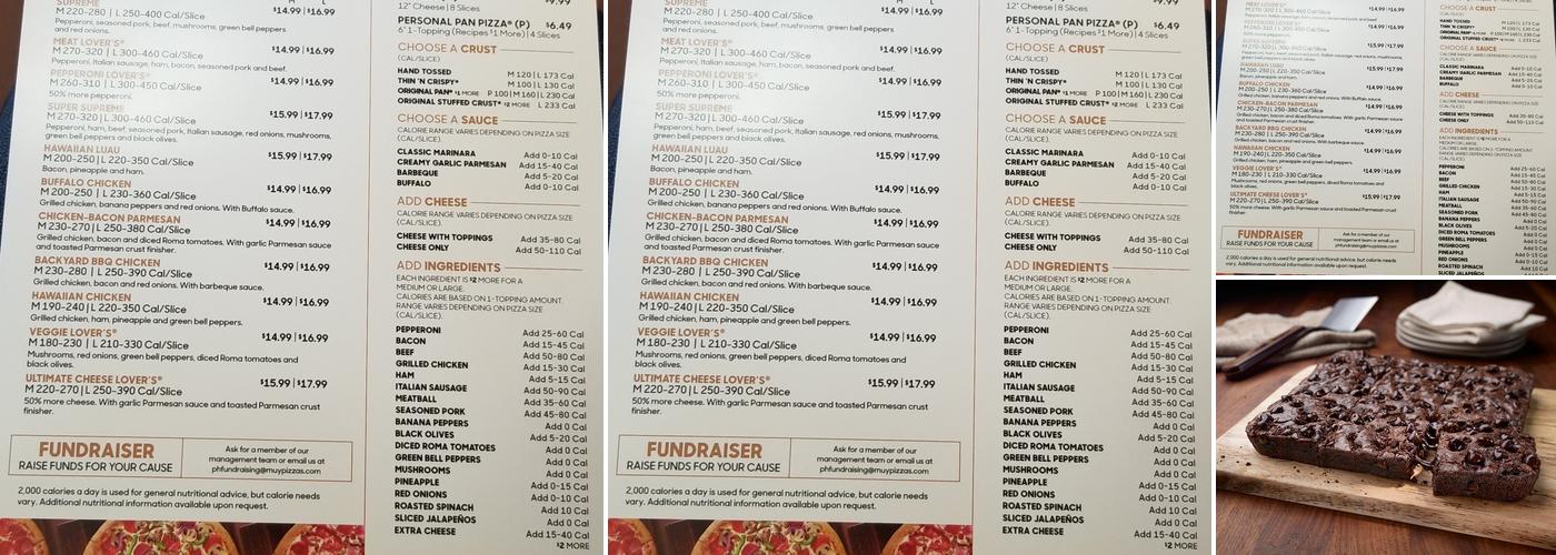 Pizza Hut Menu