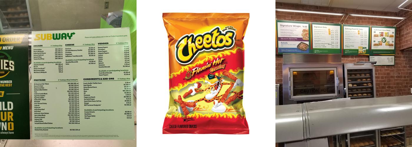 Subway Menu