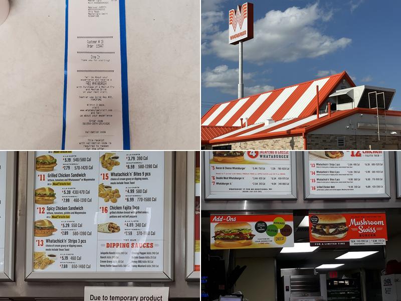 Whataburger Menu