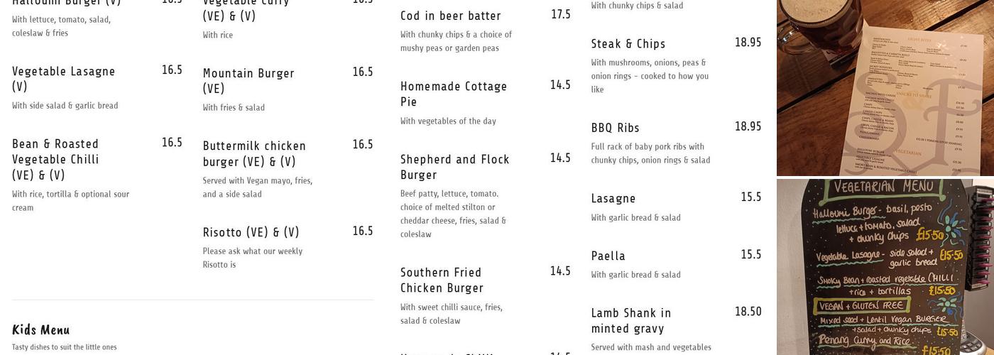 Shepherd and Flock Menu