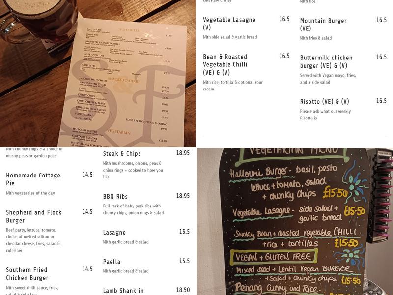 Shepherd and Flock Menu