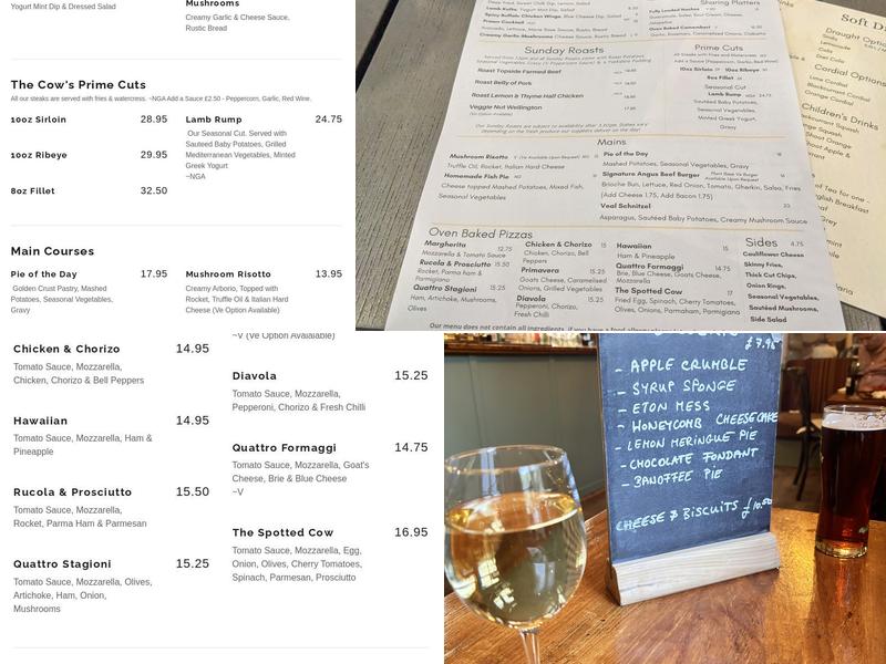 The Spotted Cow Menu