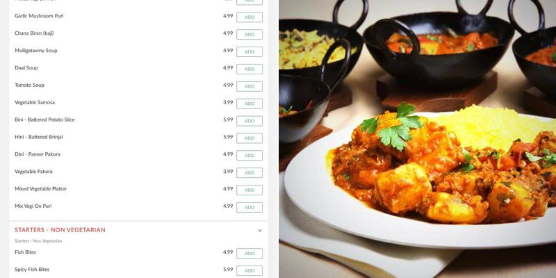 Gosforth Motijheel Tandoori Menu