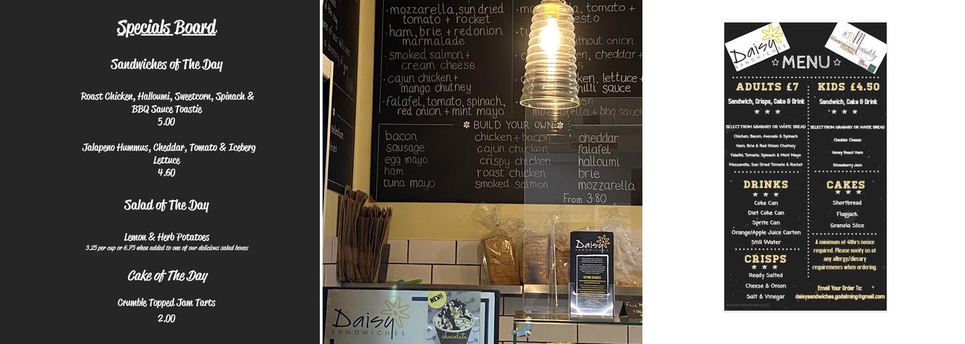 Daisy Sandwiches Menu