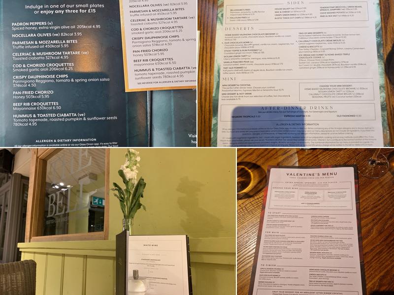 Bell Inn Godstone Menu