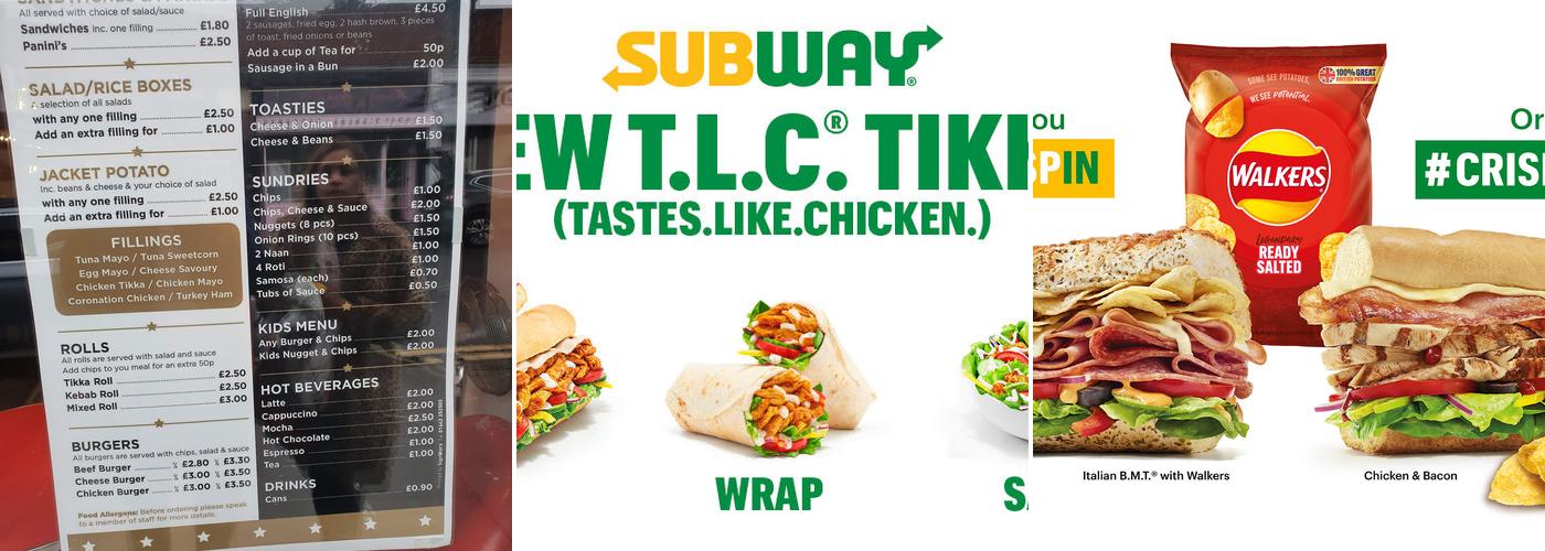 Subway Menu