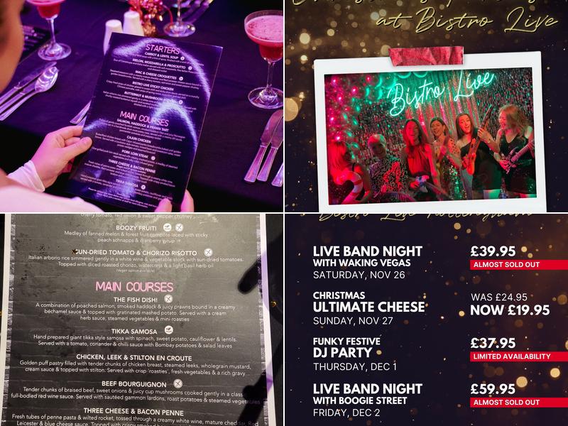 Bistro Live Nottingham Menu