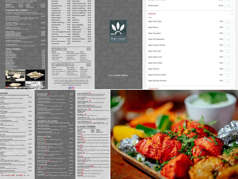 The Bridge & Bayleaf Menu