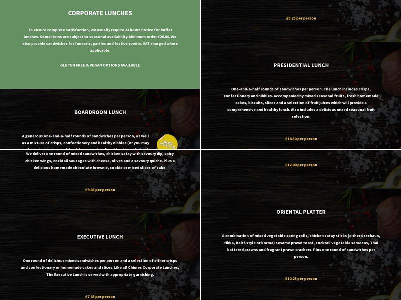 Chimes For Lunch Menu