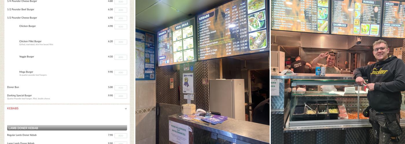 Dorking Kebab Menu