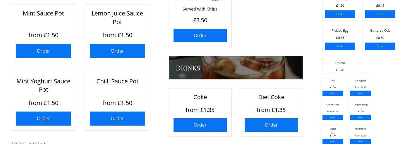 Junction Fish Bar Menu