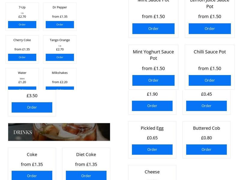 Junction Fish Bar Menu