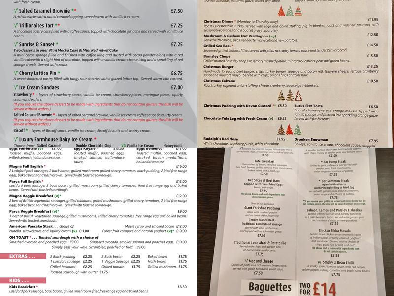 Appleby Inn Hotel Menu