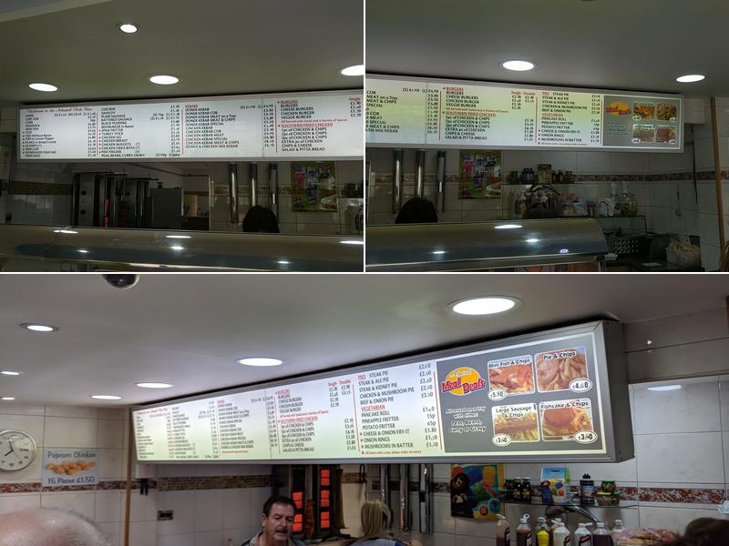 Admiral Fish Bar Menu