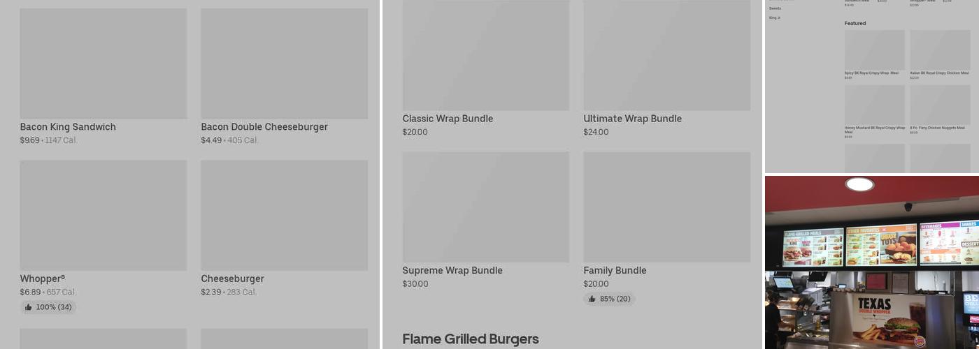 Burger King Menu
