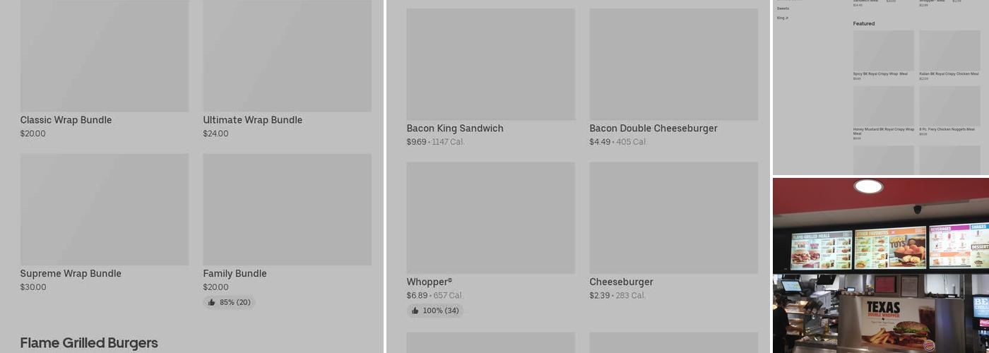Burger King Menu