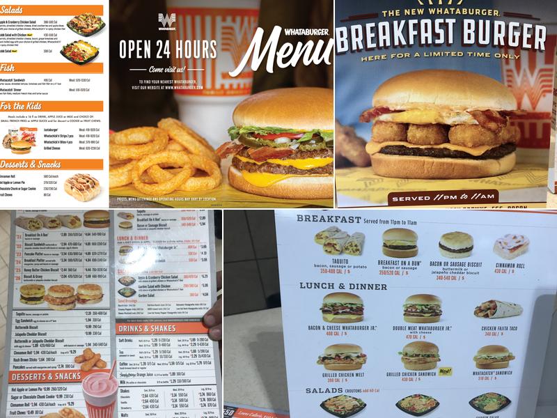 Whataburger Menu