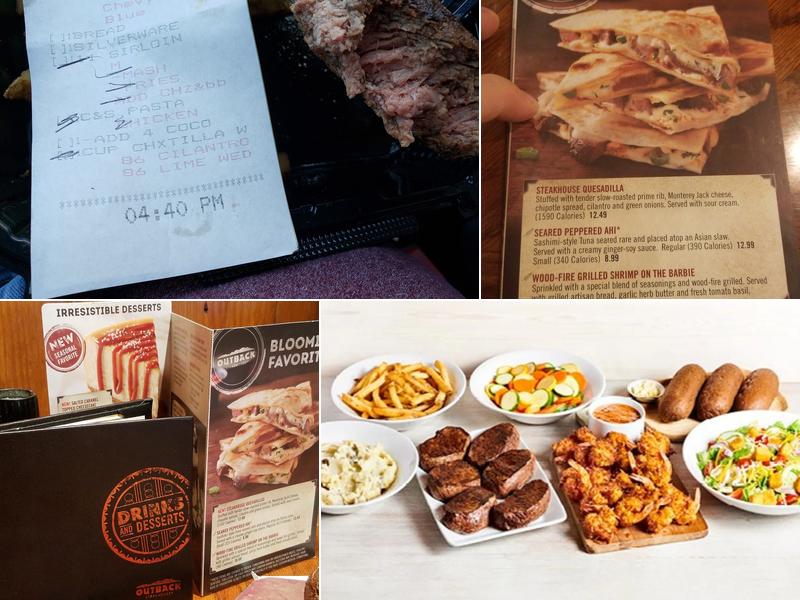 Outback Steakhouse Menu