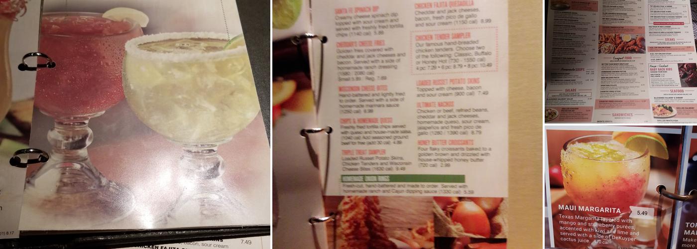 Cheddar's Scratch Kitchen Menu
