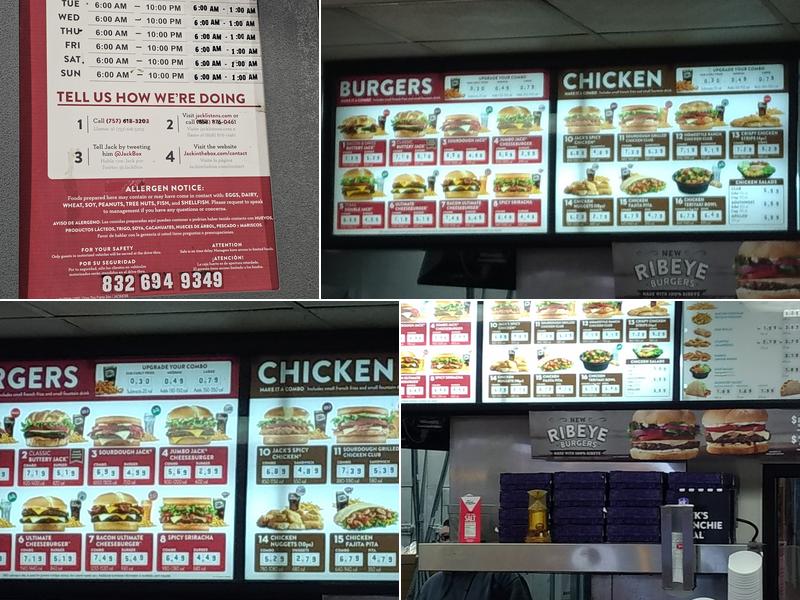 Jack in the Box Menu