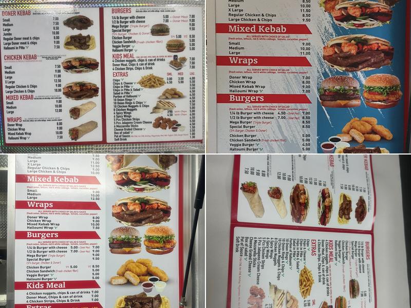 Kebab Van Haslemere Menu