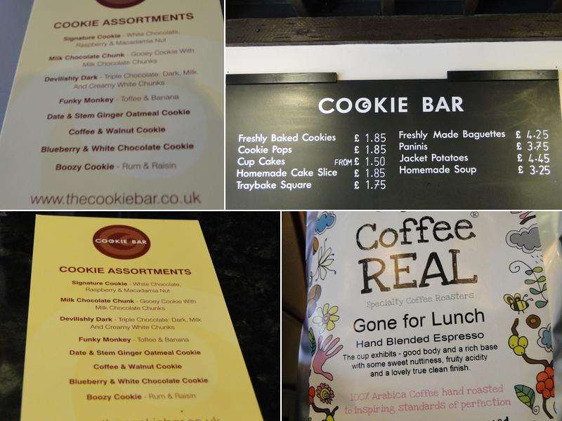 The Cookie Bar Menu