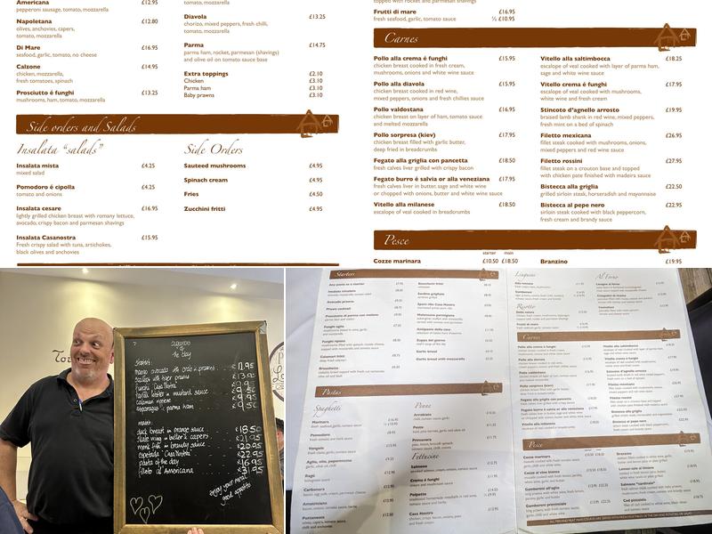 Casa Nostra Restaurant Menu