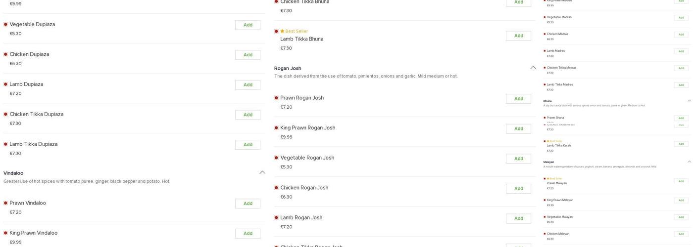 Flames Newcastle Menu