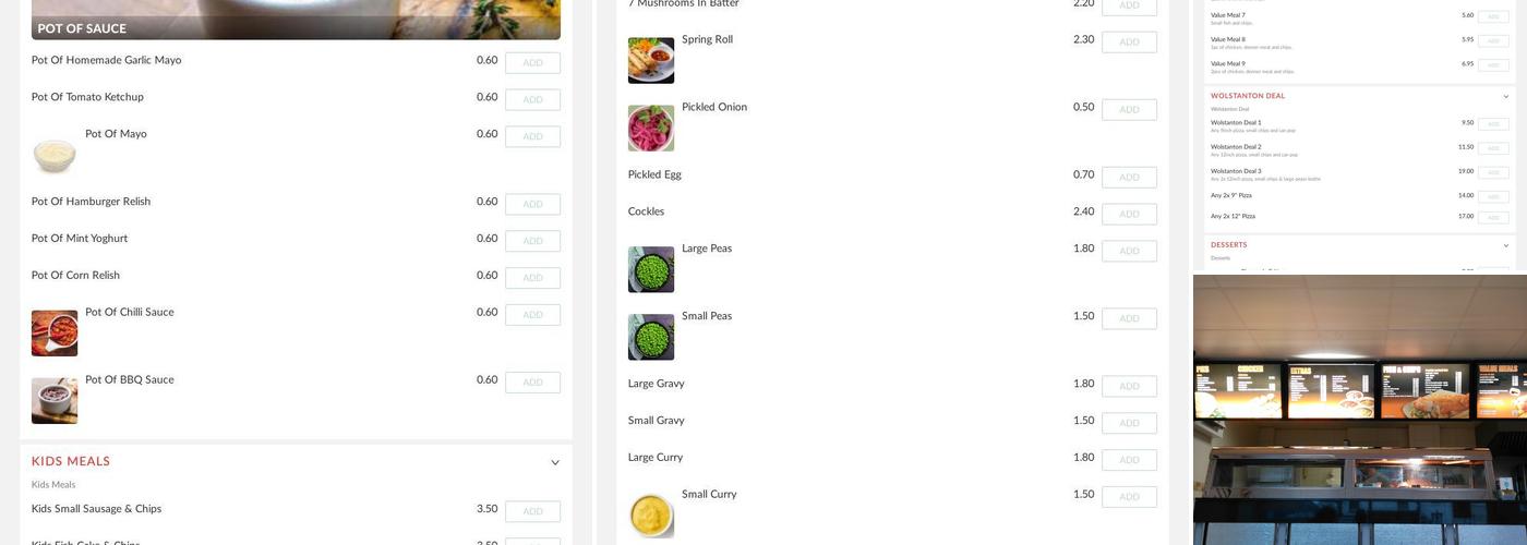 Wolstanton Fish Bar Menu
