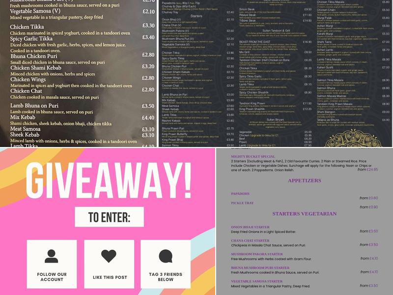 The Sultan of Jarrow Menu