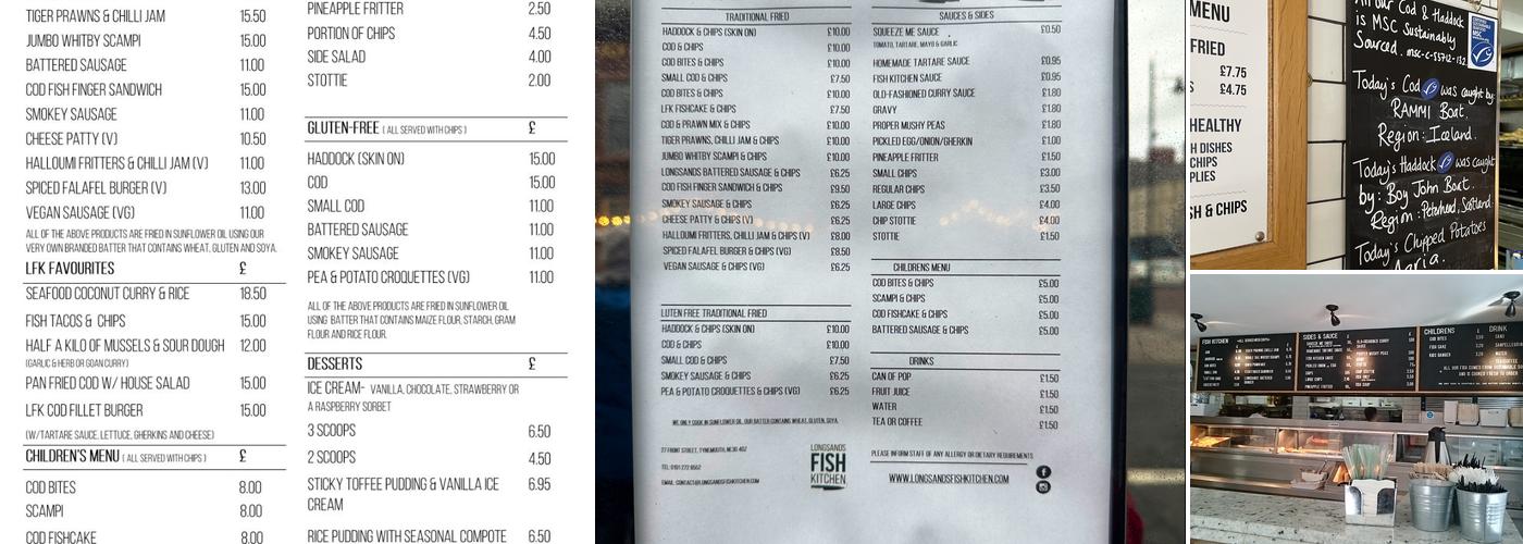 Longsands Fish Kitchen Menu