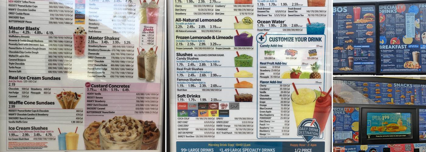 Sonic Drive-In Menu