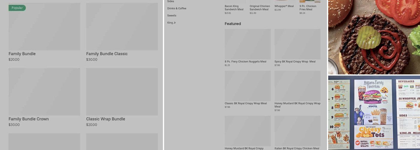 Burger King Menu