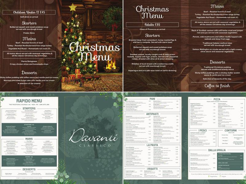 Davanti Classico Menu