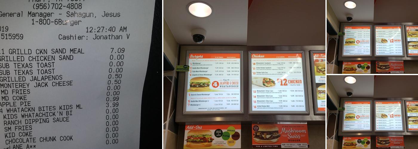 Whataburger Menu