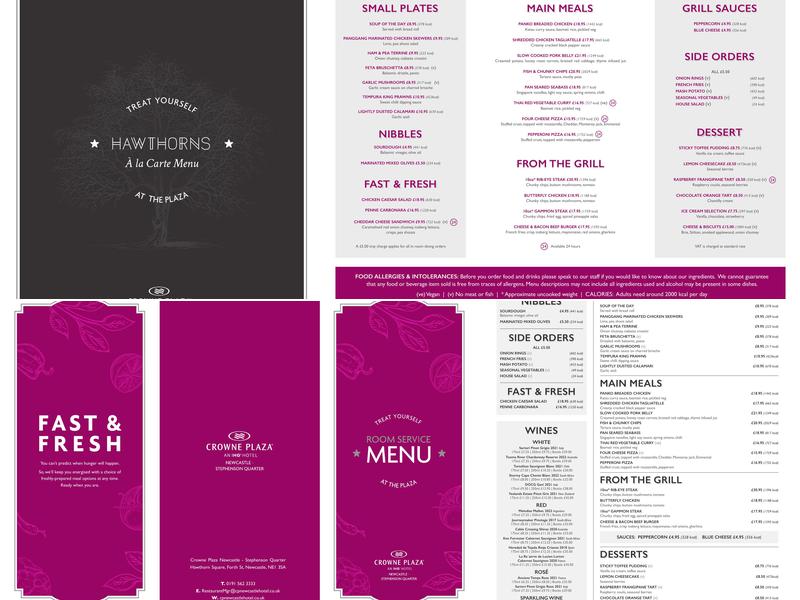 Hawthorns Brasserie Menu