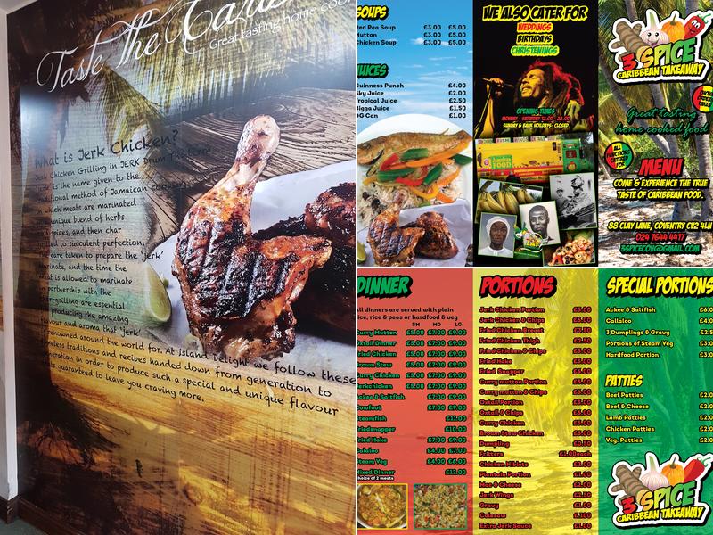 3Spice Caribbean Takeaway Menu