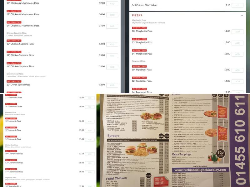 Turkish Delight Menu