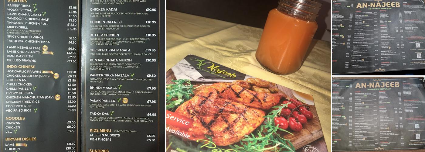 An Najeeb Menu