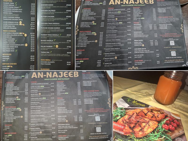 An Najeeb Menu