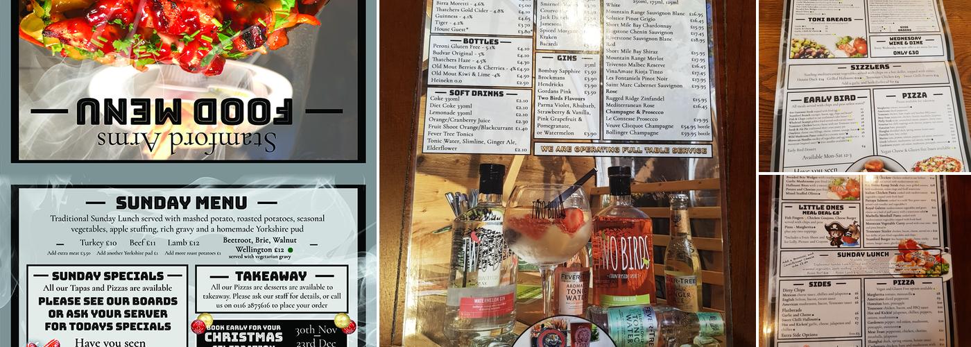 The Stamford Arms Menu