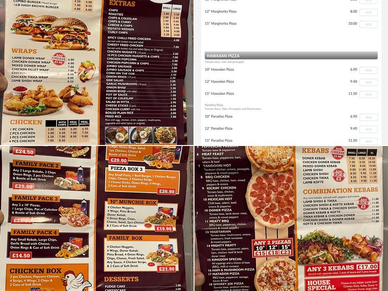 Kebab Kingdom Menu