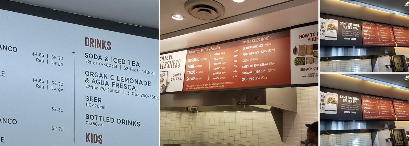 Chipotle Mexican Grill Menu