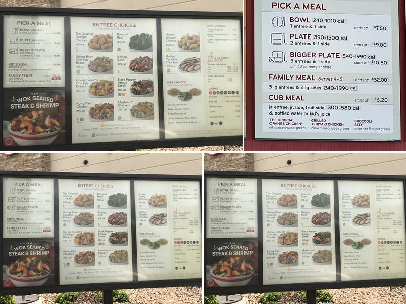 Panda Express Menu